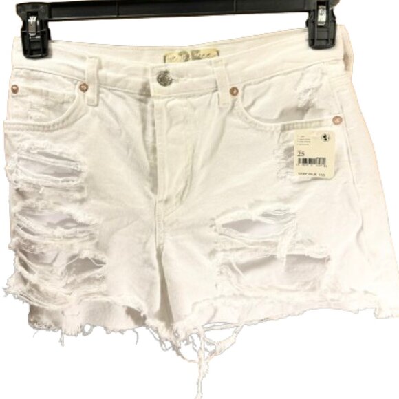 Free People Pants - NWT Free People /We The Free Optic White Denim Shorts sz 25